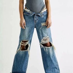 Freepeople We the Free Ollie Extreme Wide Leg Jeans - Sz 26